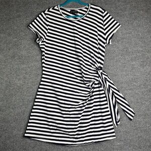 Duffield Lane Striped Dress Size xl‎ Side Tie Stretch Spandex